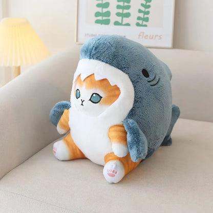 Kawaii Shark Cat Plush Toy - Soft, Colorful, and Perfect for Kids! Ideal Birthday and Christmas Gift for Boys and Girls