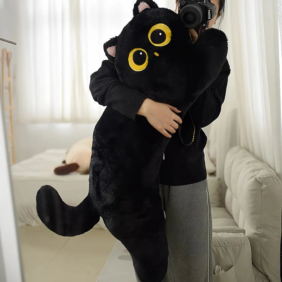Adorable Plush Black Cat Pillow - Perfect for Cozy Sleep and Stylish Decor