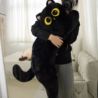 Adorable Plush Black Cat Pillow - Perfect for Cozy Sleep and Stylish Decor