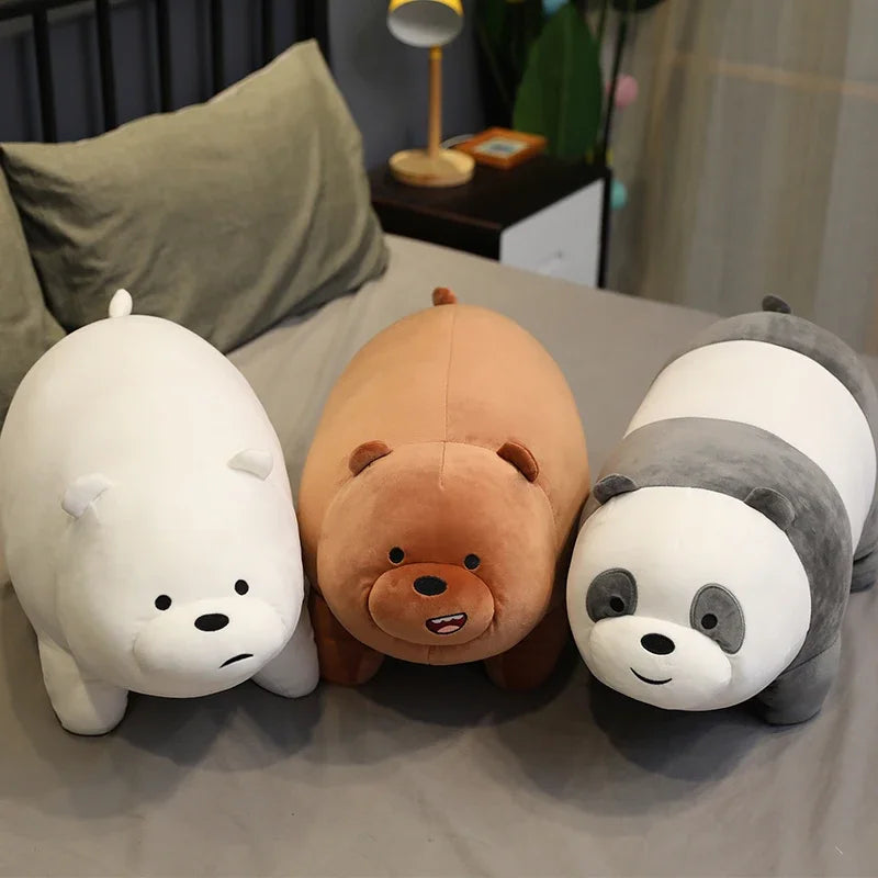 Cuddle Up with the We Bare Bears Grizz, Panda & Ice Bear Plush Collection!