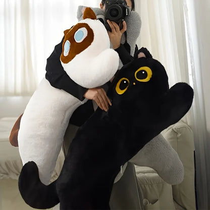 Adorable Plush Black Cat Pillow - Perfect for Cozy Sleep and Stylish Decor