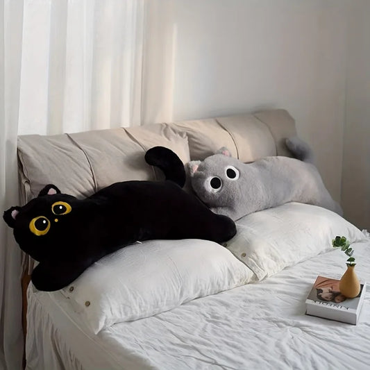 Adorable Plush Black Cat Pillow - Perfect for Cozy Sleep and Stylish Decor